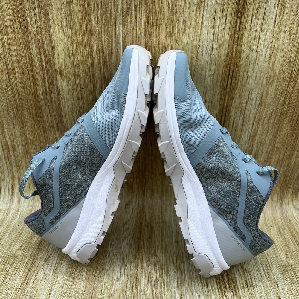 Salomon Outbound Hiking Shoes Women's Size 8 Gray Blue Low Top Sneakers 407912 - Picture 7 of 10